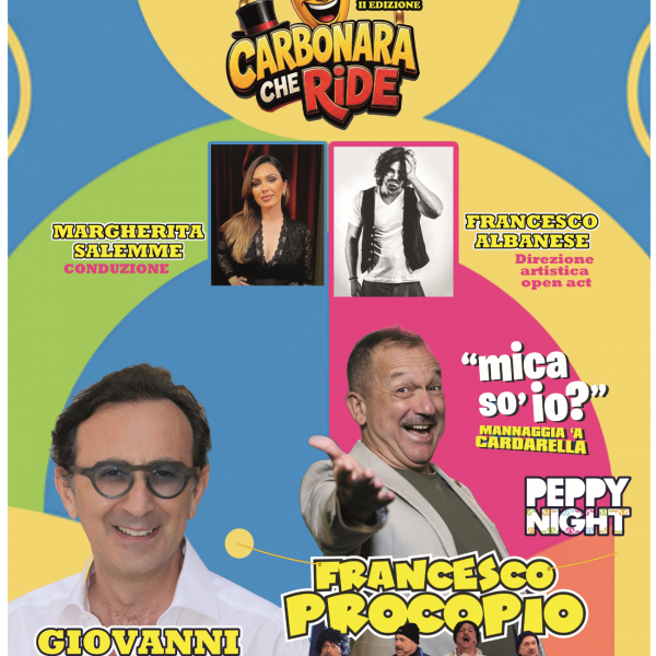 “Carbonara che Ride”: la grande festa della comicità con l'ospite d'eccezione Giovanni Esposito