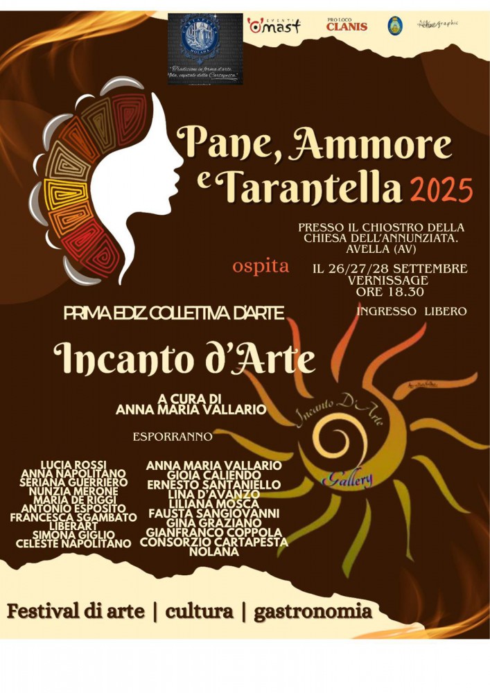 AD AVELLA LA PRIMA EDIZIONE DELLA MOSTRA COLLETTIVA D'ARTE CONTEMPORANEA “INCANTO D'ARTE GALLERY”