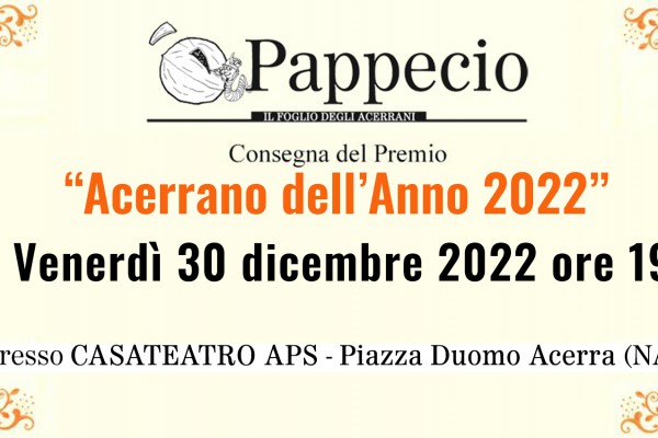 Il regista Giuseppe Alessio Nuzzo è l’acerrano dell’anno 2022