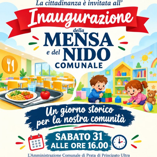 Scuola e futuro: Prata di Principato Ultra inaugura il nuovo Asilo Nido e la Mensa Scolastica