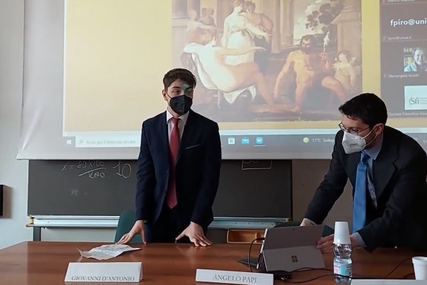 Il giovane sangennarese Giovanni Maria D'Antonio, campione mondiale di Filosofia, tiene una lezione tematica all'Università di Salerno