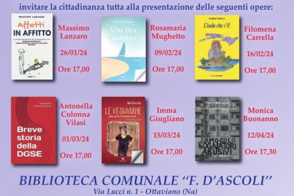 Ottaviano, al via la seconda fase di “Biblioteca Viva”. Si comincia con il libro di Lanzaro