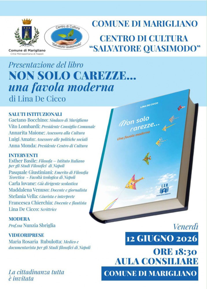 "Non solo carezze": Lina De Cicco presenta a Marigliano la sua "favola moderna"