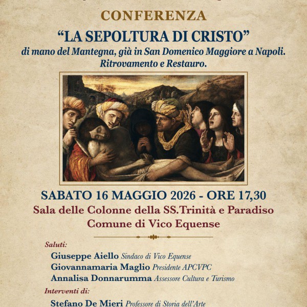VICO EQUENSE RITROVA MANTEGNA: “LA SEPOLTURA DI CRISTO” RIVIVE IN UNA CONFERENZA D’ECCEZIONE