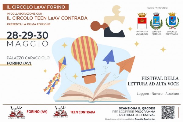 IN IRPINIA NASCE IL FESTIVAL DELLA LETTURA AD ALTA VOCE, TRE GIORNI TRA LIBRI, SCUOLE E INCLUSIONE