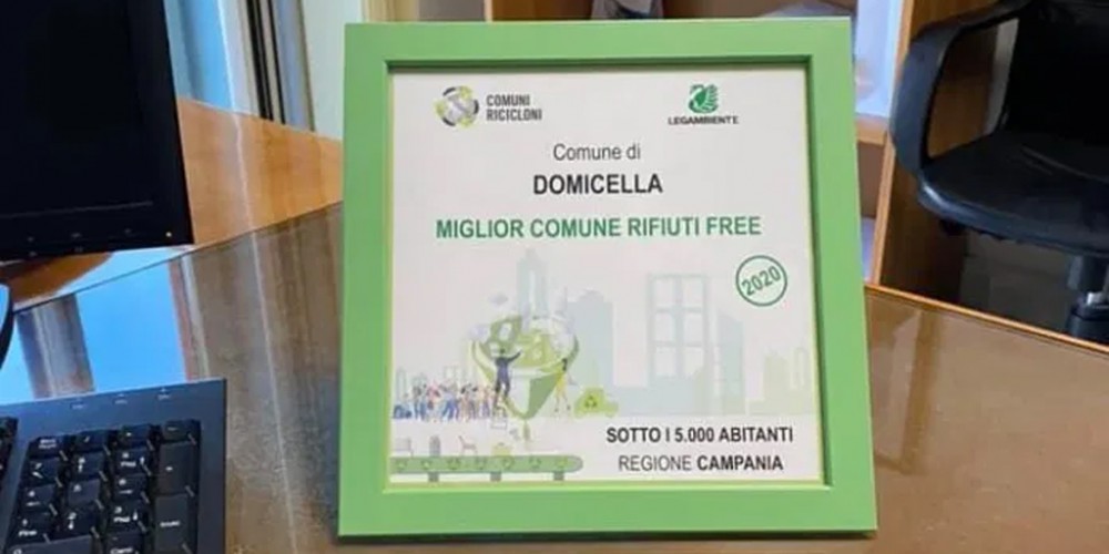 Domicella primo tra i centri 'ricicloni' in Campania con il 93,4% di raccolta differenziata