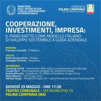 Impresa e investimenti attraverso la cooperazione: a Palma Campania un convegno tematico dedicato al Piano Mattei