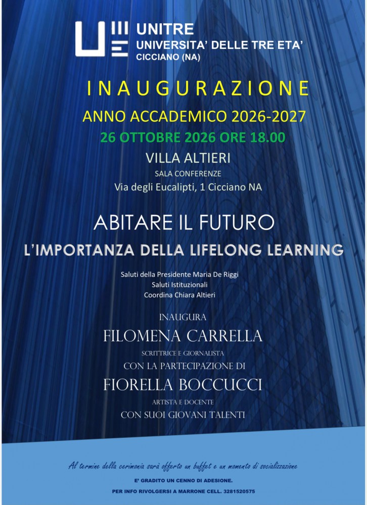 UNITRE CICCIANO: Si inaugura il futuro