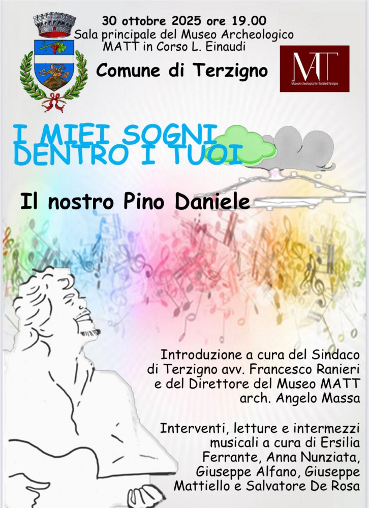 Ferrante e Alfano celebrano l'arte di Pino Daniele al Museo MATT di Terzigno