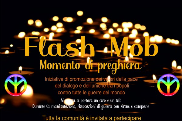 Palma contro la guerra: una Luce per la Pace risplende nel flash mob di piazza De Martino