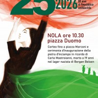Nola celebra il 25 Aprile: corteo cittadino e inaugurazione pietra d’inciampo in ricordo di Carlo Mastrojanni