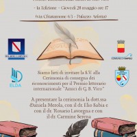 Tra cultura e riscatto sociale, Napoli ospita il Premio Internazionale “Amici di Giambattista Vico”