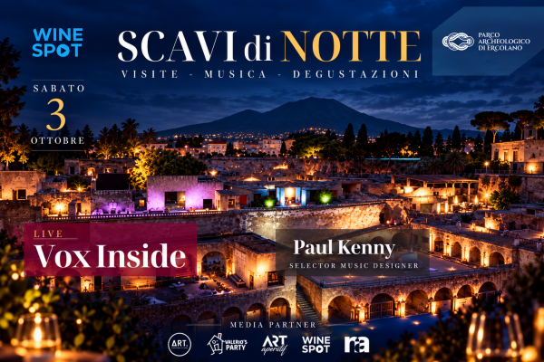 Sabato 3 ottobre il Parco Archeologico apre fino a mezzanotte per “Scavi di Notte”, il nuovo format di Wine Spot