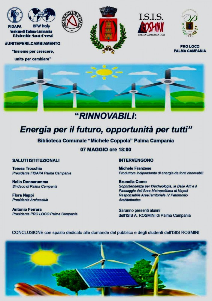 Rinnovabili: Energia per il futuro, opportunità per tutti - Un convegno a Palma Campania