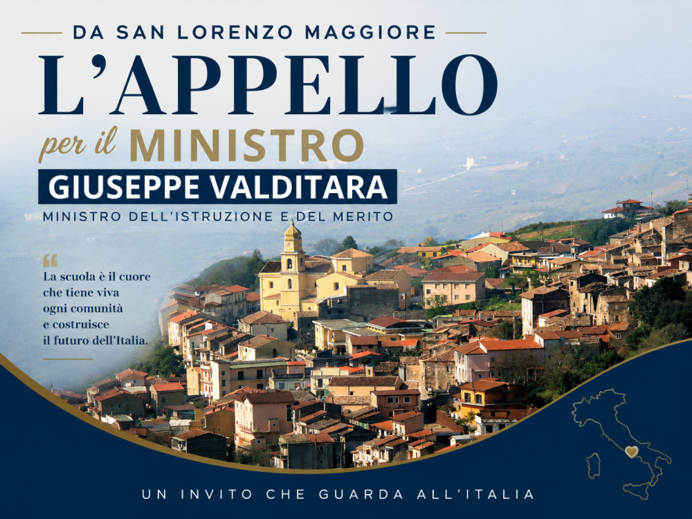 Da San Lorenzo Maggiore (Bn) parte l’appello al Ministro Valditara: “Salviamo le scuole dei piccoli comuni”