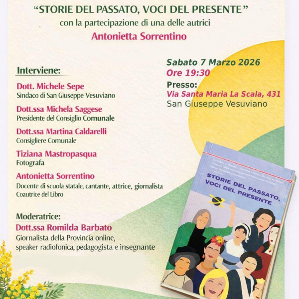Ad ogni Donna: a San Giuseppe Vesuviano una presentazione speciale per un libro speciale