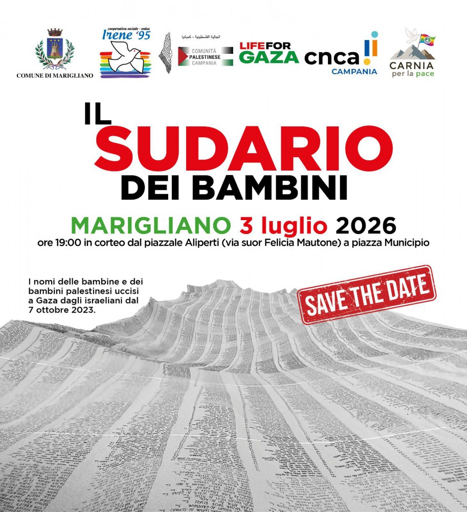 A Marigliano i bambini portano la pace: nasce “Il Sudario dei Bambini”