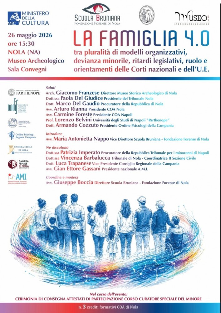 LA FAMIGLIA 4.0: ESPERTI A CONFRONTO SUI TEMI DEI MINORI E DEI RAPPORTI FAMILIARI