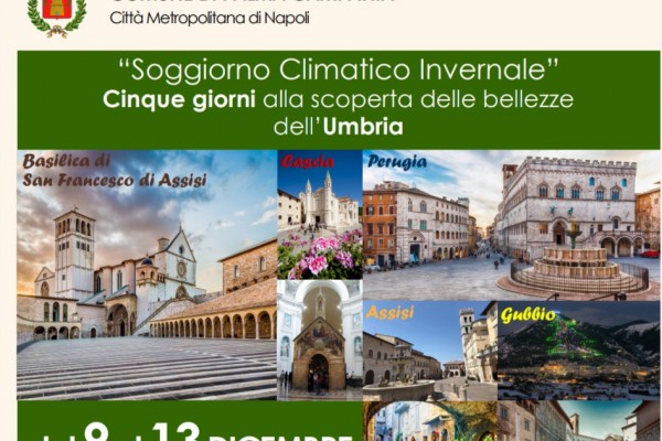Palma Campania: al via le domande per “Soggiorno Climatico Invernale” - Cinque giorni alla scoperta delle bellezze dell’Umbria