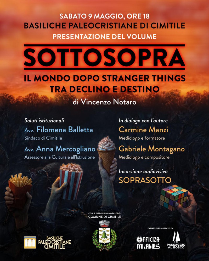 A Cimitile la presentazione del saggio SOTTOSOPRA di Vincenzo Notaro, tra media, mito e crisi contemporanea