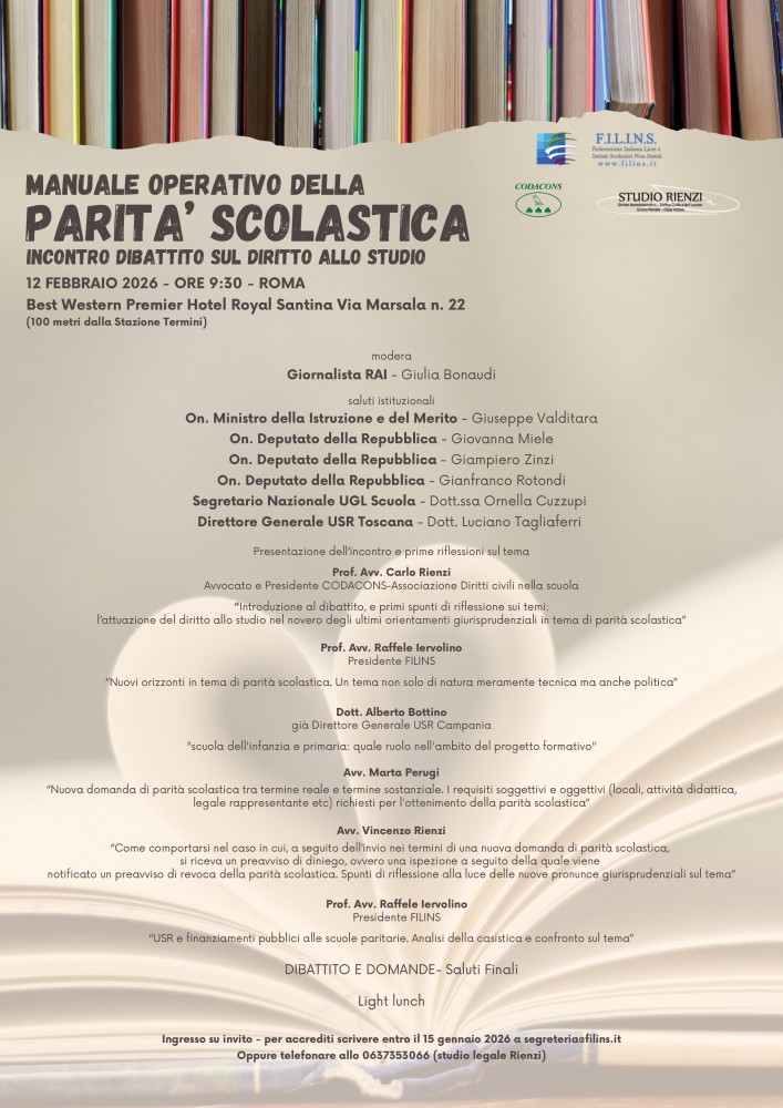 Parità Scolastica: un incontro dibattito a Roma tra visione politica e mondo della scuola