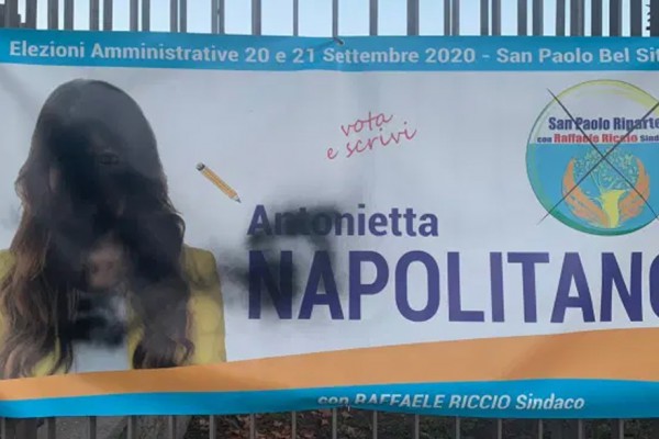 San Paolo Bel Sito, striscioni elettorali vandalizzati da ignoti