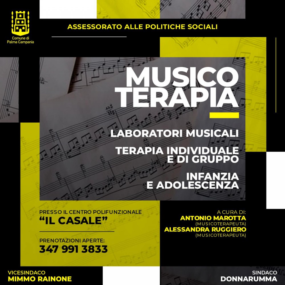 Palma Campania inaugura laboratori di musicoterapia per favorire l'inclusione sociale