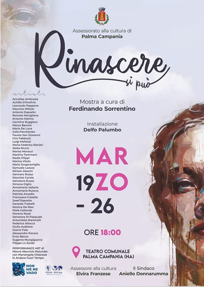 Rinascere si può: la mostra pittorica di scena a Palma dal 19 al 26 marzo