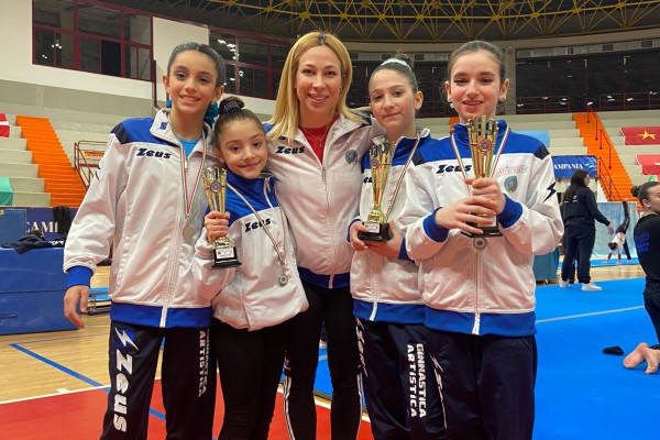 Pioggia di medaglie per la Gym Energy al campionato italiano di ginnastica artistica: la società di San Gennaro Vesuviano vola sempre più in alto