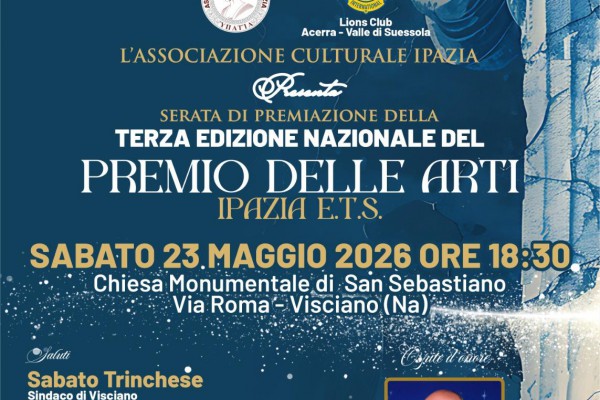 A Visciano la terza edizione del Premio delle Arti "Ipazia ETS"