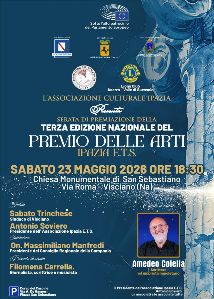 A Visciano la terza edizione del Premio delle Arti "Ipazia ETS"
