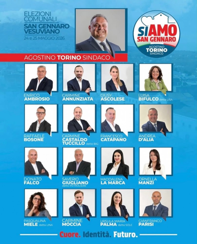 SiAmo San Gennaro, il team di Agostino Torino lancia le sue proposte per governare San Gennaro Vesuviano