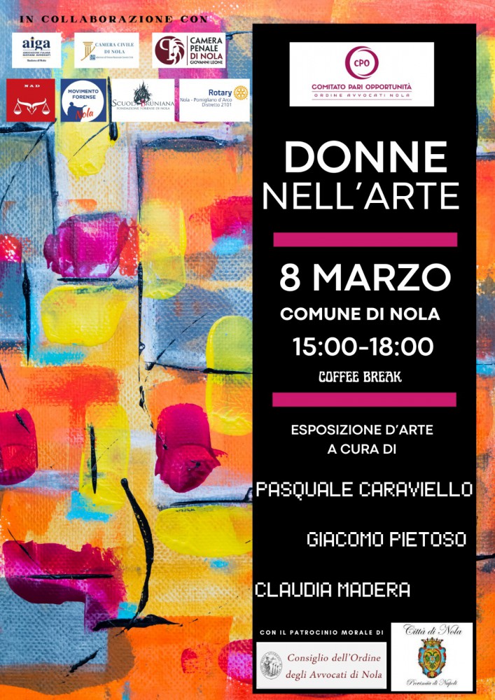 “Donne nell’arte”: mostra pittorica promossa dal Comitato Pari Opportunità dell’Ordine degli Avvocati di Nola