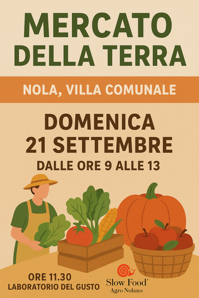 Nola, domenica 21 settembre torna il Mercato della Terra