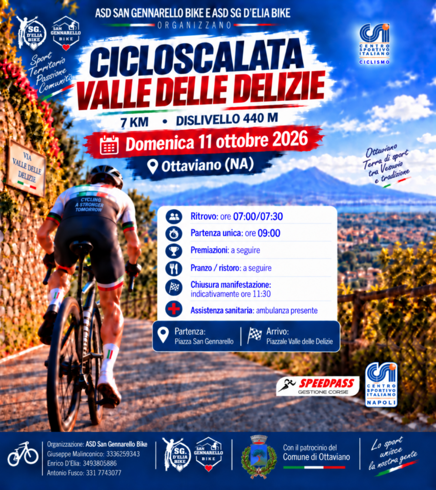 Valle delle Delizie, domenica 11 ottobre la prima edizione della Cicloscalata