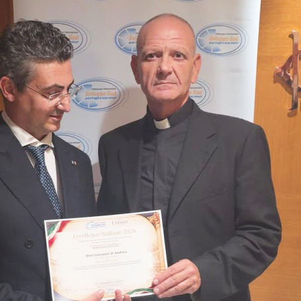 Roma celebra il riscatto del Sud: il Premio “Eccellenze 2026” a Don Giovanni D'Andrea
