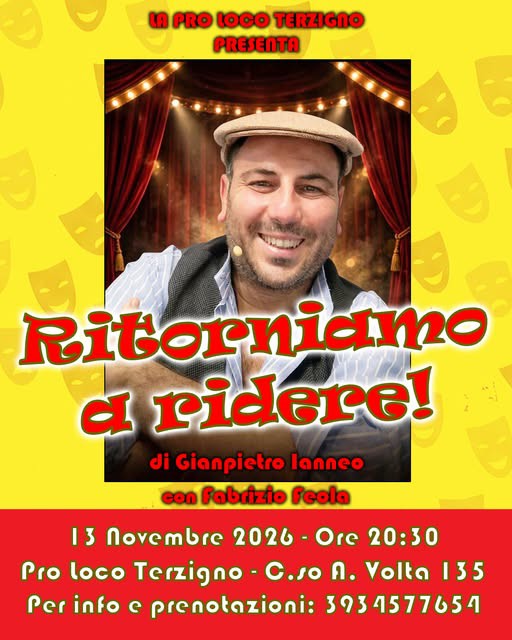 Terzigno, alla Pro Loco va in scena Gianpietro Ianneo con “Ritorniamo a Ridere”