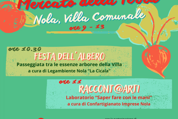 Domenica 19 novembre Mercato della Terra a Nola in Villa Comunale