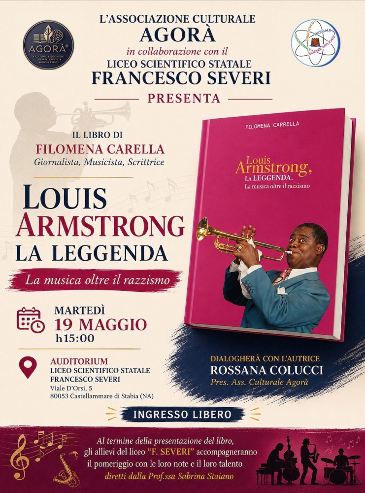 CASTELLAMMARE DI STABIA CELEBRA LOUIS ARMSTRONG: LA MUSICA OLTRE IL RAZZISMO INCONTRA GLI STUDENTI DEL LICEO SEVERI