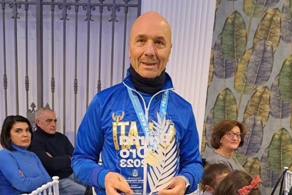 L'atleta Biagio Giannone in testa alle gare di marcia. Un anno di successi che si conclude con l'assegnazione della Palma d'Oro